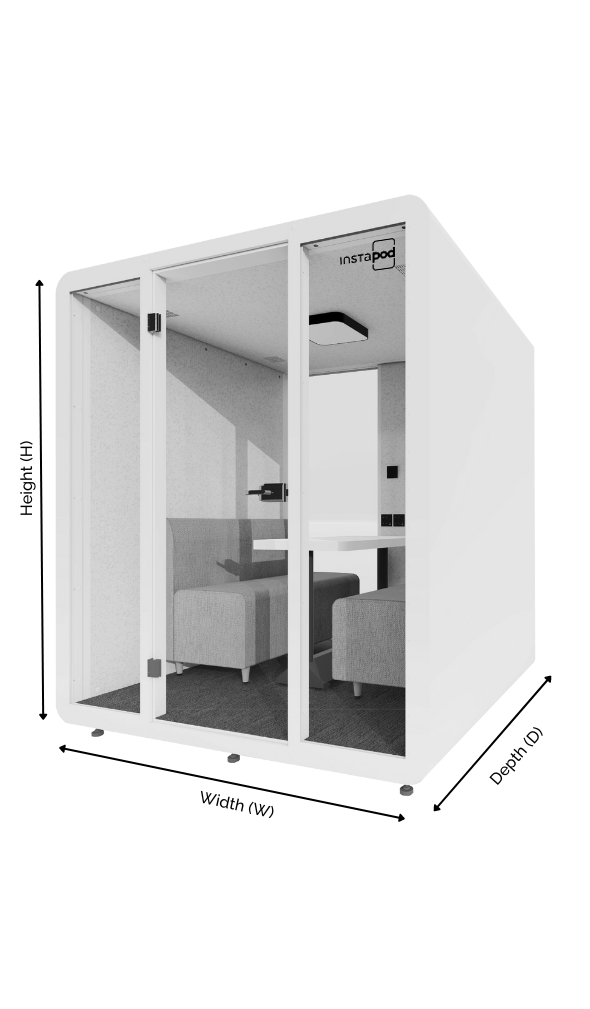 Instapod-indoor-office-booth-numero-series-quad-dimentions